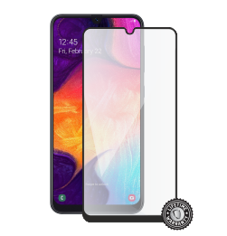A505 Galaxy A50 Tempered Glass protection (full COVER black) ochrana displeje