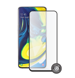A805 Galaxy A80 Tempered Glass protection (full COVER black) ochrana displeje