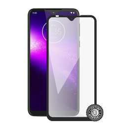 One Macro XT2016 Tempered Glass protection (full COVER black) ochrana displeje