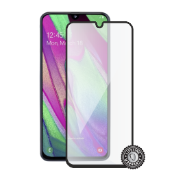 A405 Galaxy A40 Tempered Glass protection (full COVER black) ochrana displeje