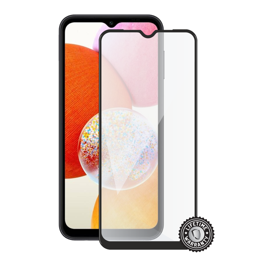 A145 Galaxy A14 Tempered Glass Protection (full COVER black) Kijelző